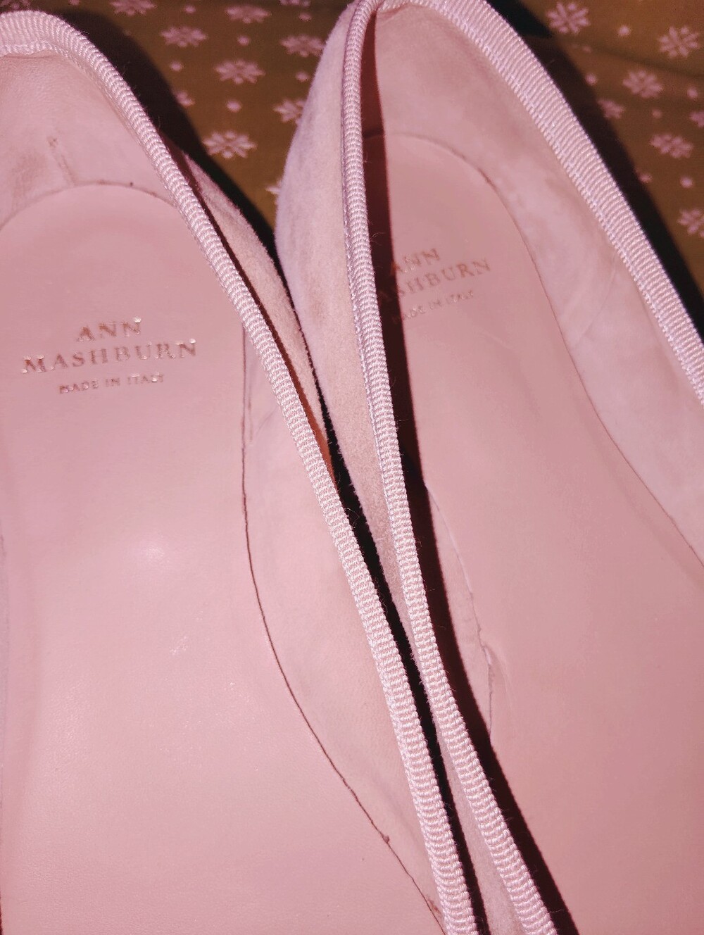 Ann Mashburn Beige Suede Ballet Flats 38 - Picture 3 of 6